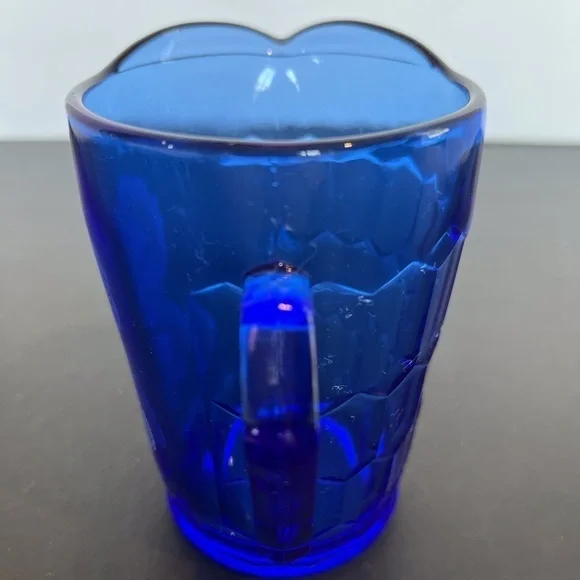 Shirley Temple Miniature Cobalt Blue Glass Cream Pitcher